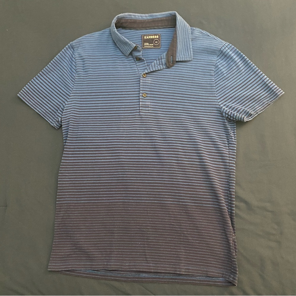 Blue and Black Polo Shirt
